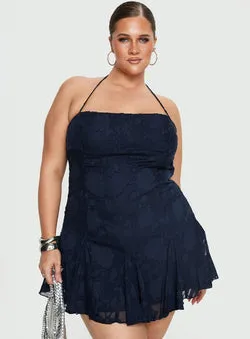 Delamere Mini Dress Yellow / Brown Polka Curve