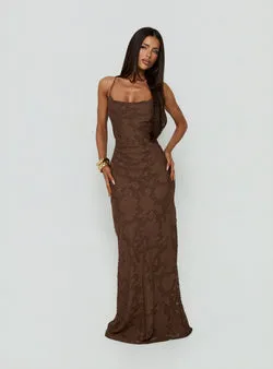 Celena Maxi Dress Brown