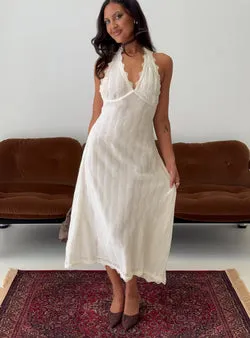 Stars Align Midi Dress Cream