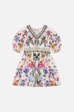 KIDS MINI DRESS WITH WAIST SASH 4-10 MONSERRATE MAGIC