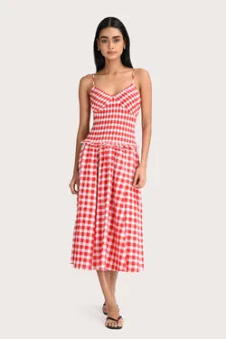 Phoebe Dress  - Ruby Check