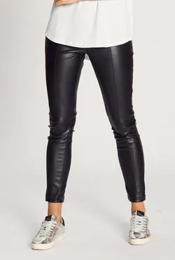 The Seamed PU Pant - Black