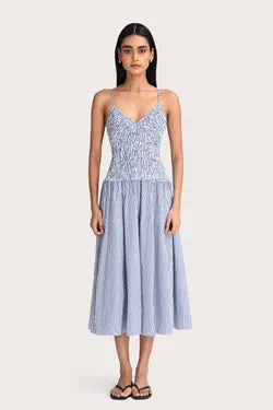 Phoebe Dress - Aegan Stripe