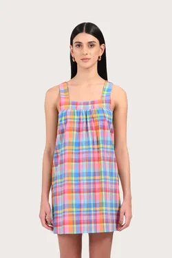 Marisol Mini Dress - Rainbow Check