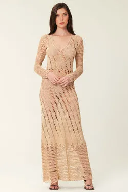 Hazel Crochet Dress - Natural