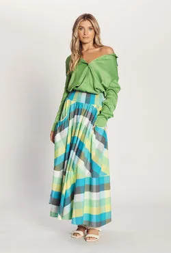 The Satin Shirt - Kelly Green