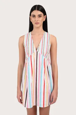 Camila Mini Dress - Rainbow Stripe