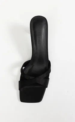 Kelsie Heels (Black Satin) - By Billini