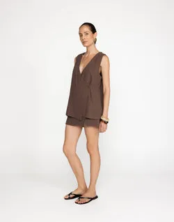 Sandra Mini Skirt (Cocoa)