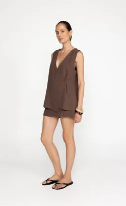 Sandra Mini Skirt (Cocoa)