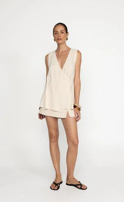 Sandra Mini Skirt (Latte)