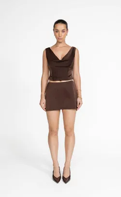 Cascades Mini Skirt (Cocoa)