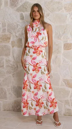 Marlie Maxi Dress - Pink Floral