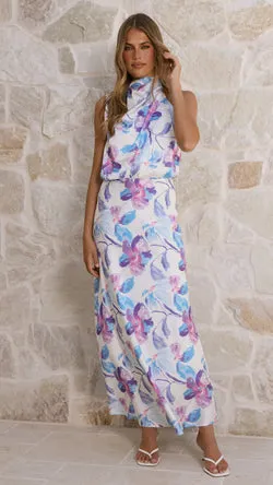 Marlie Maxi Dress - Blue Floral