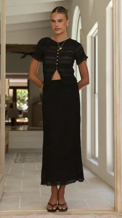 Maisie Maxi Skirt - Black