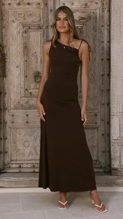 Delow Maxi Dress - Brown