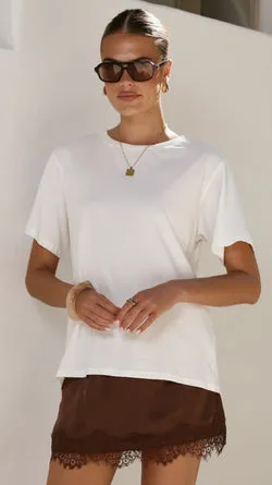 Elizabella Lace Mini Skirt - Chocolate