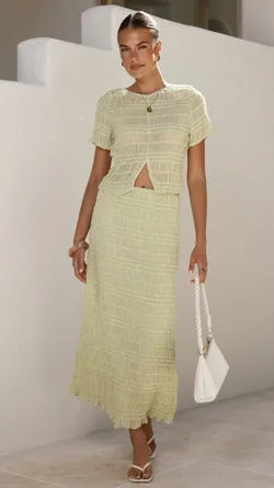 Maisie Maxi Skirt - Matcha
