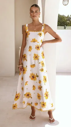 Milani Maxi Dress - Sunflower Print