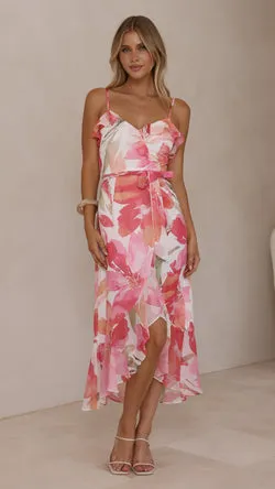 Skyla Maxi Dress - Pink Floral