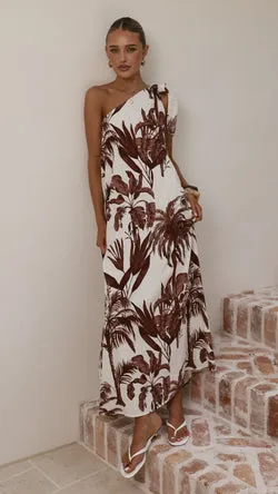 Karolina One Shoulder Maxi Dress - Ipanema Print