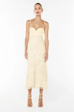 High Touch Fringe Slip Dress