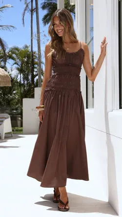 Vida Maxi Dress - Brown