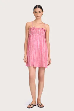 Arlo Mini Dress - Cherry Check