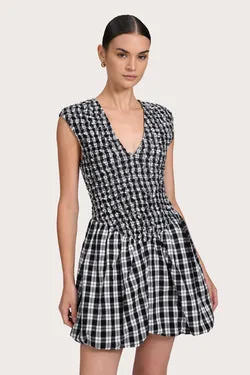 Florencia Mini Dress - Midnight Check