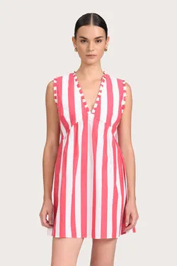 Camila Mini Dress - Poppy Stripe