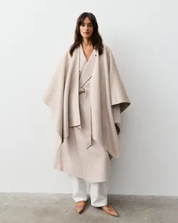 THE CASHMERE CAPE - BONE