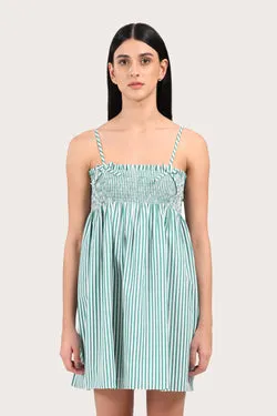 Arlo Mini Dress - Palm Stripe