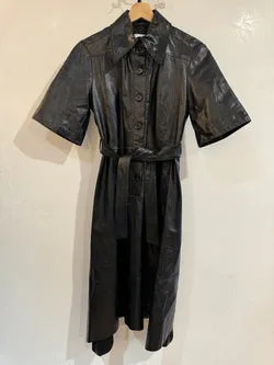 SCANLAN THEODORE Black Leather Dress Size 8