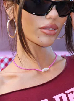 Aruba Pearl Pendant Necklace Pink