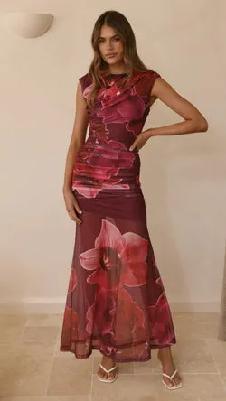 Delara Maxi Dress - Fuchsia