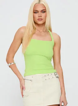 On The Edge Halter Bright Green