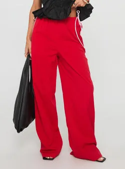 Sweet As Sugar Bow Pants Red / Pink