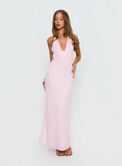 Courteney Halter Maxi Dress Pink