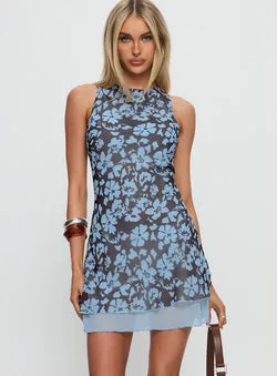 Buffie Mini Dress Brown Floral