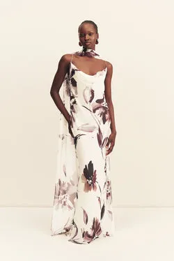 MARPESSA BIAS MAXI DRESS WITH SCARF
