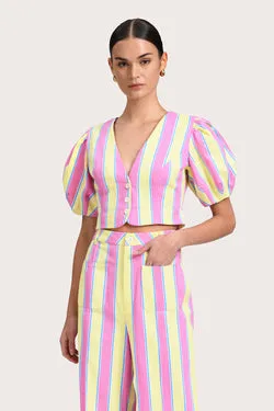 Emilia Top - Siesta Stripe