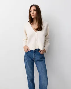 THE CLASSIC CARDIGAN - ECO WHITE