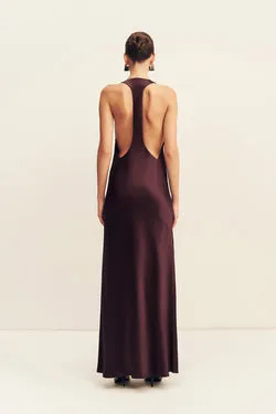 SAVANNA RACER BACK MAXI DRESS - PLUM