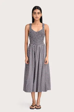 Madelina Dress - Liquorice Stripe