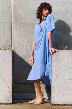 LALA SHIRT DRESS - CORNFLOWER