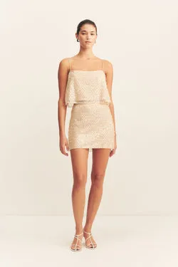 EVERLY MINI SKIRT - MACADAMIA