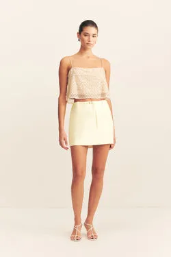 OTIS BELTED MINI SKIRT - YUZU