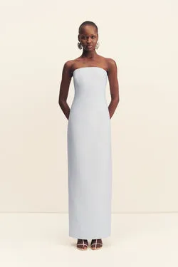 OTIS STRAPLESS PANELLED MAXI DRESS - SKY