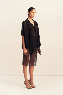 MONA MIDI SKIRT - BLACK