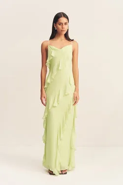 TORRES RUFFLE MAXI DRESS - MARGARITA